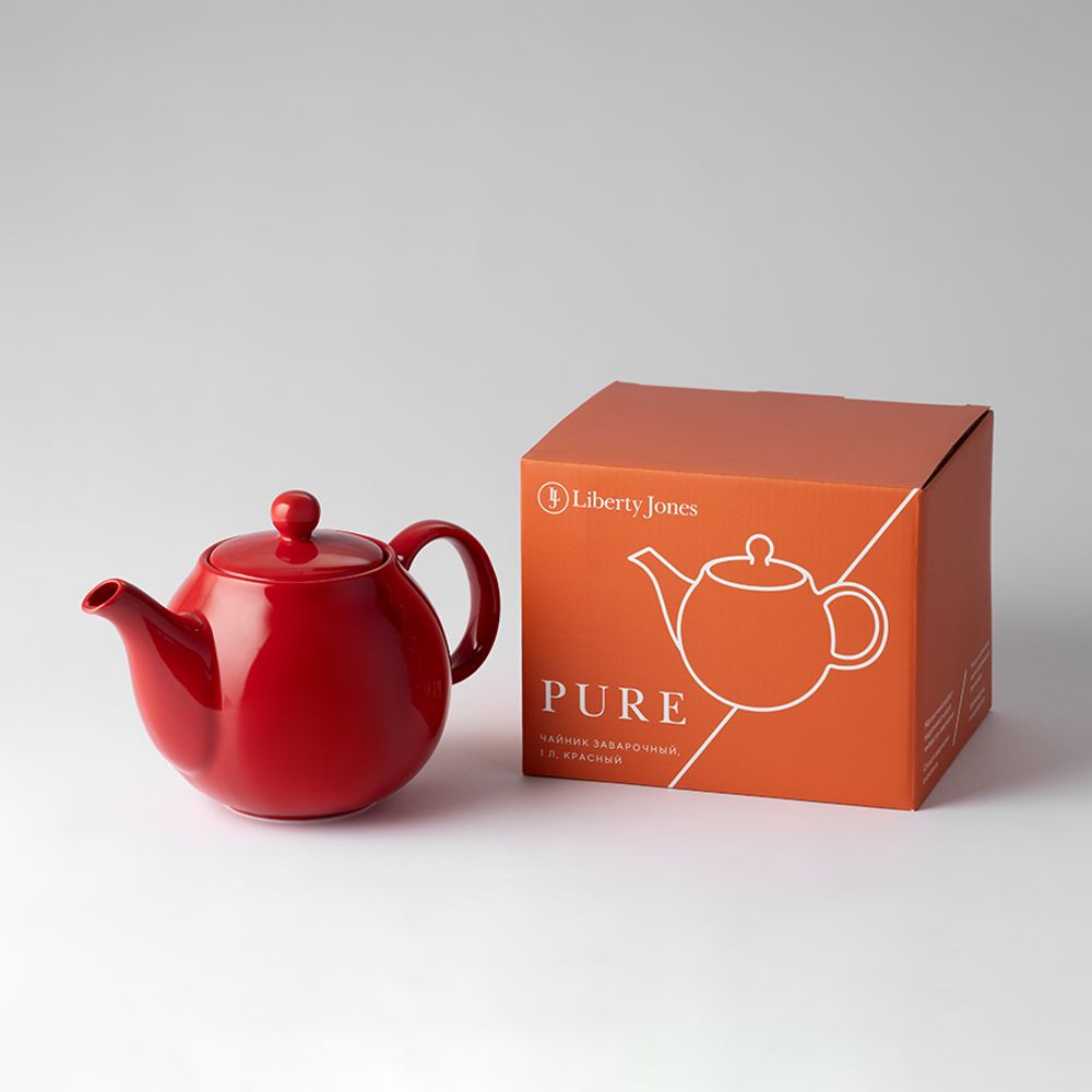 Чайник заварочный с ситом Pure, 1 л, красный