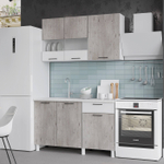 "Trend 1300" МДФ Арктик - мурено, мрамор милк - холст латте, холст сапфир - холст молоко, белый эмалит - холст вулкан, белый эмалит - бетон лайт, мрамор арктик - бетон грей