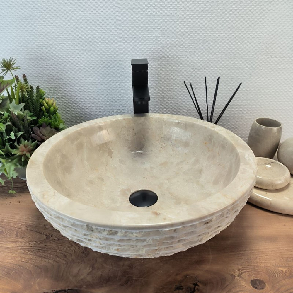 Раковина из мрамора Bowl Cream Marmo BM-62852 45*45*15 97