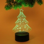Светильник ночник «3D-Ёлочка» на пластиковой подставке, с включателем USB