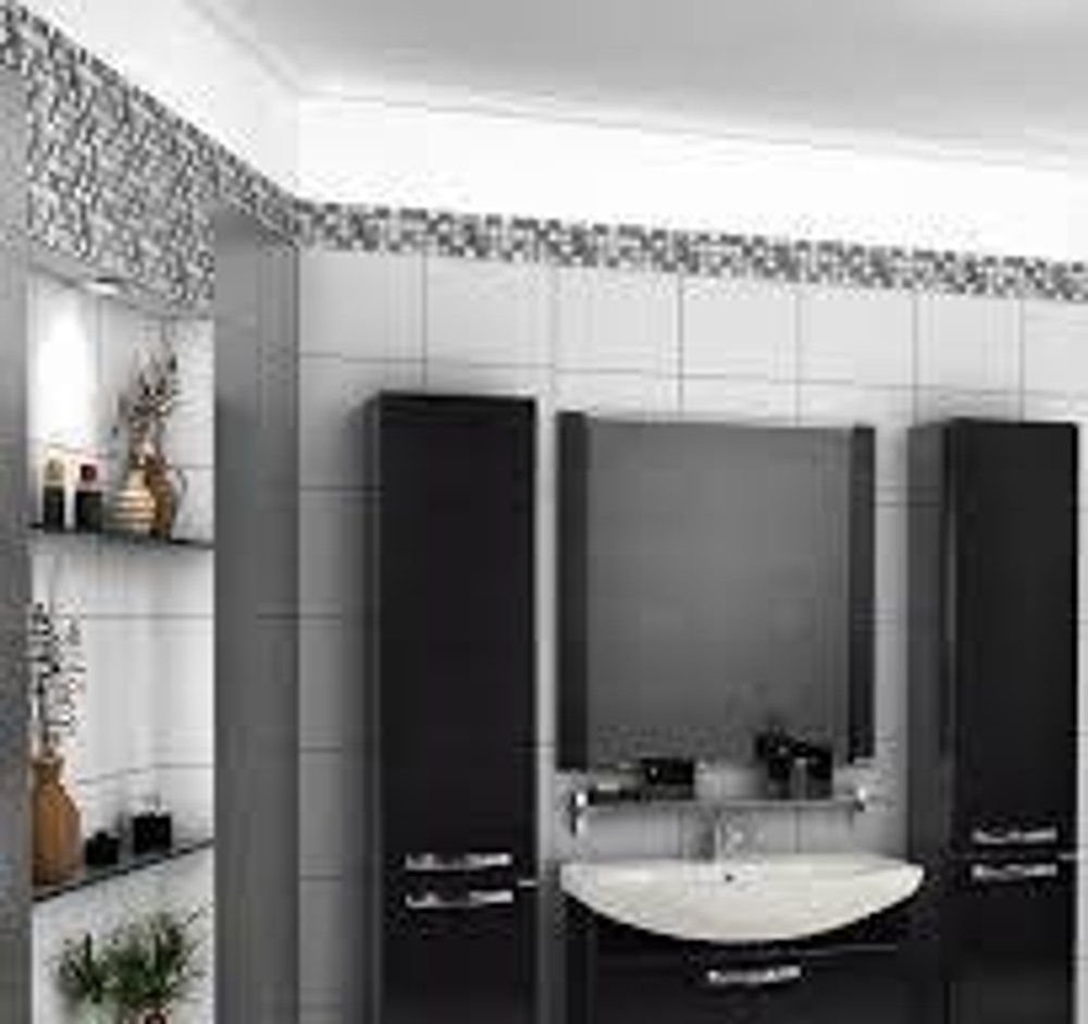 Тумба под раковину, АРИЯ, 80, черная, (подвесная, 1 ящик)