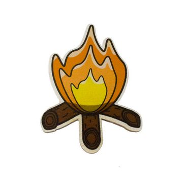 Значок деревянный (брошь)  Campfire. Fire Pin