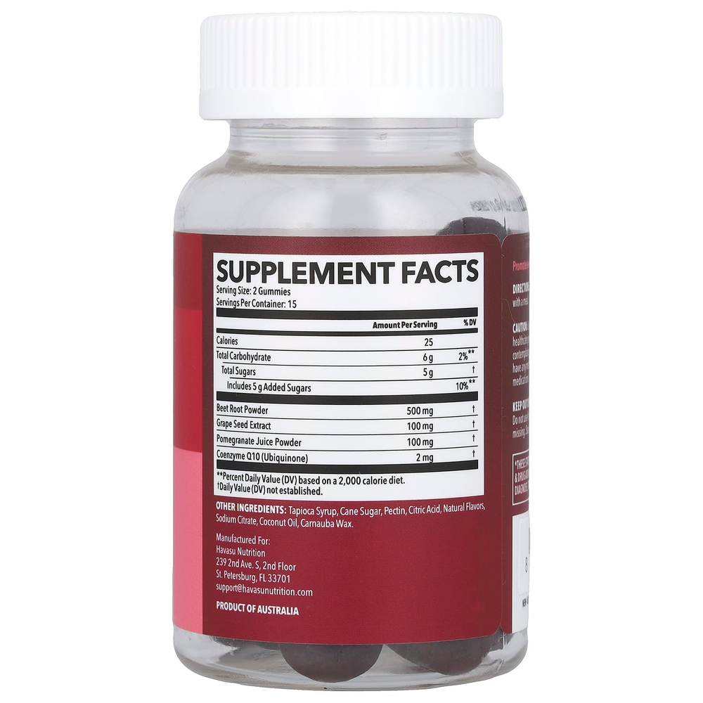 Havasu Nutrition, жевательные мармеладки из свеклы, со вкусом ягодного ассорти, 30 жевательных конфет