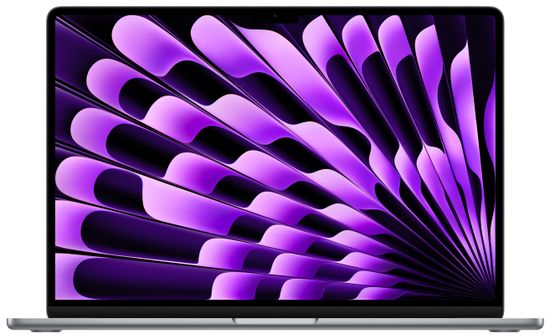 Apple MacBook Air 15" (M3, 8C CPU/10C GPU, 2024), 8 ГБ, 512 ГБ SSD, «серый космос»