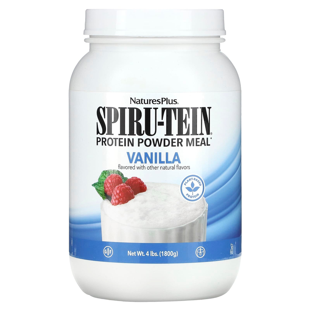 NaturesPlus, Spiru-Tein, протеиновый порошок, со вкусом ванили, 1800 г (4 фунта)