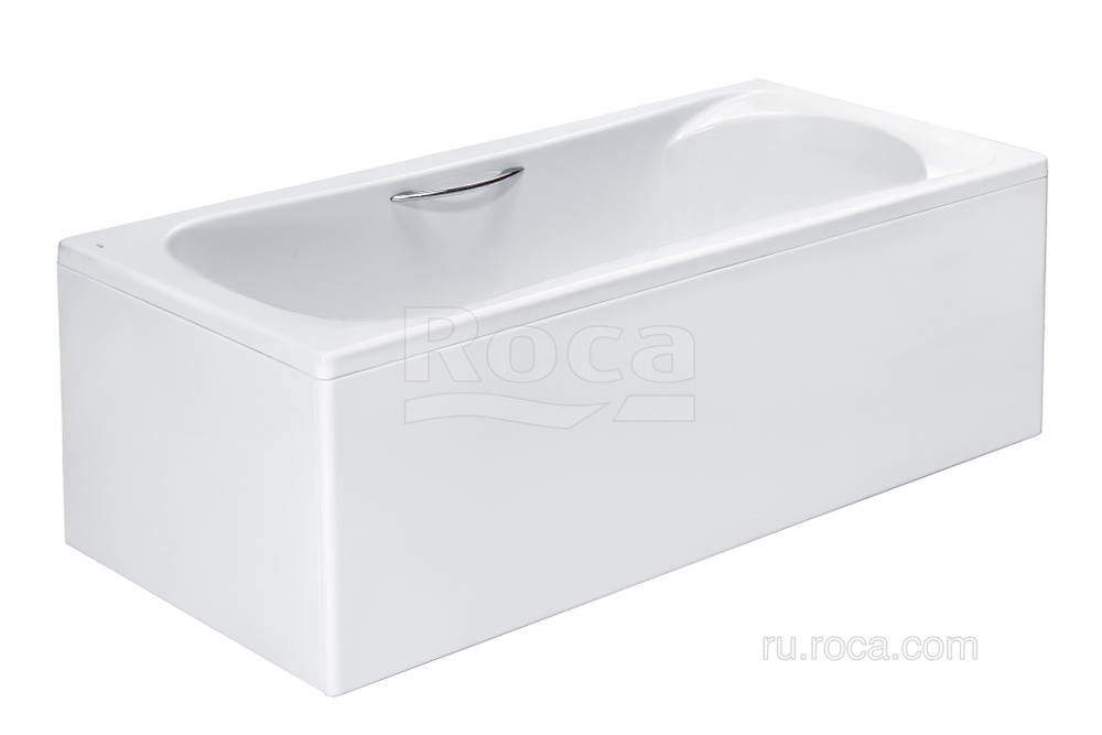 Акриловая ванна Roca BeCool 190x90 прямоугольная, с отверстиями для ручек, белая ZRU9303020