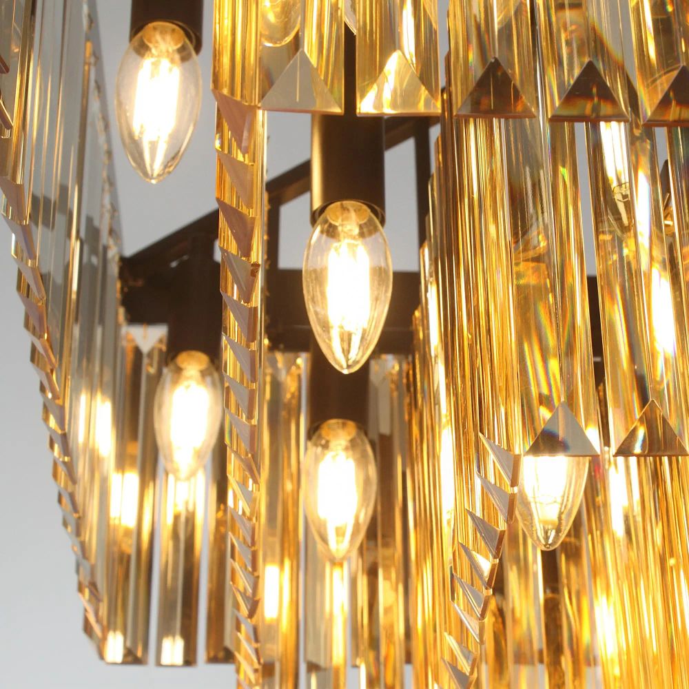 Citilux Мартин CL332242 Люстра хрустальная подвесная Шампань