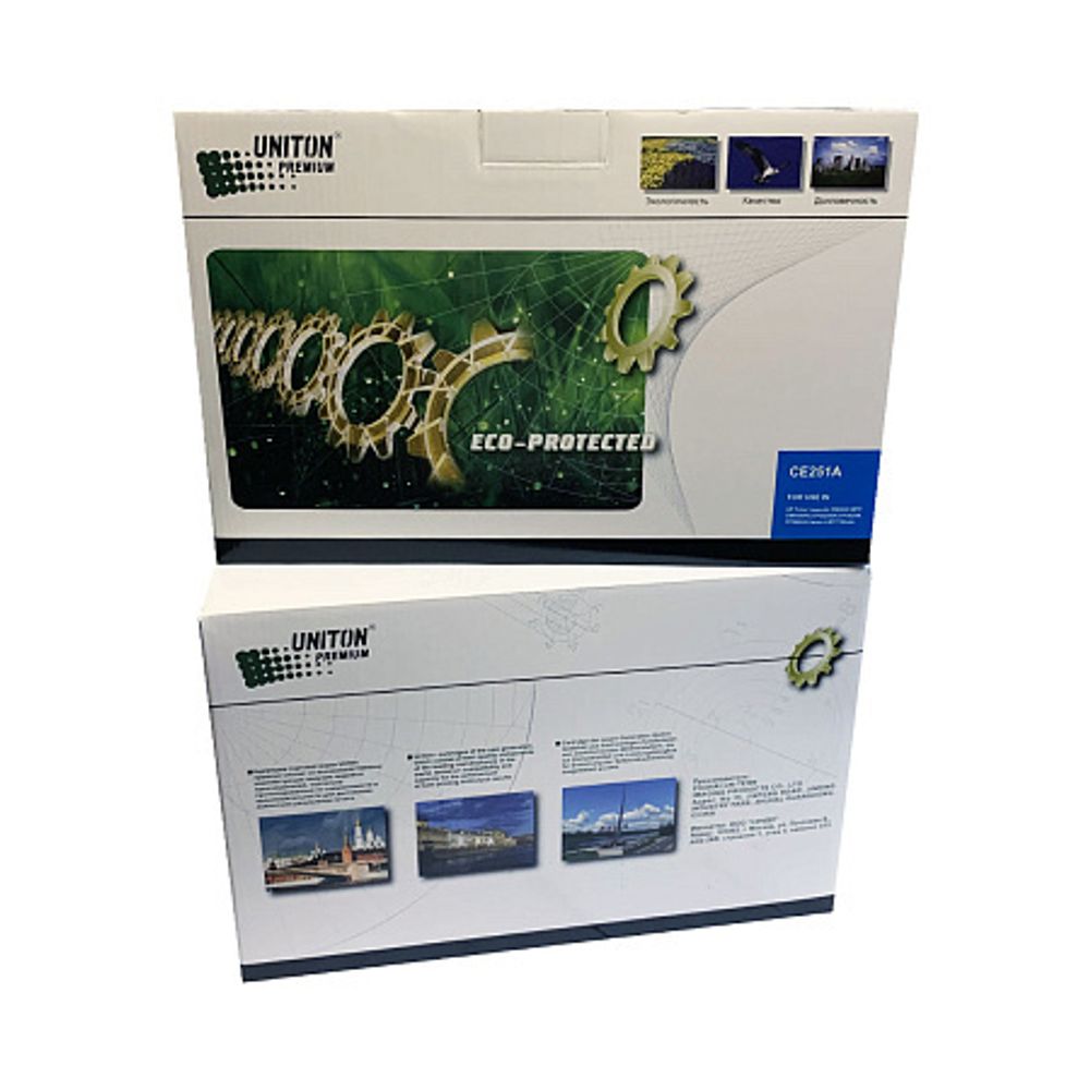 Картридж CE251A для HP Color LJ CP 3525/CM 3530 голубой (7K) UNITON Premium GREEN LINE (Eco Protected)