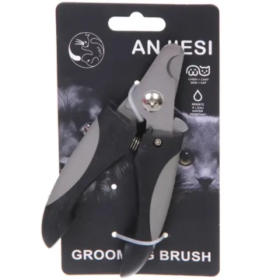 Когтерез для животных «ПРЕМИУМ - МОЙ БРО», прорезиненная ручка, цвет серый/черный, 6.7*15см