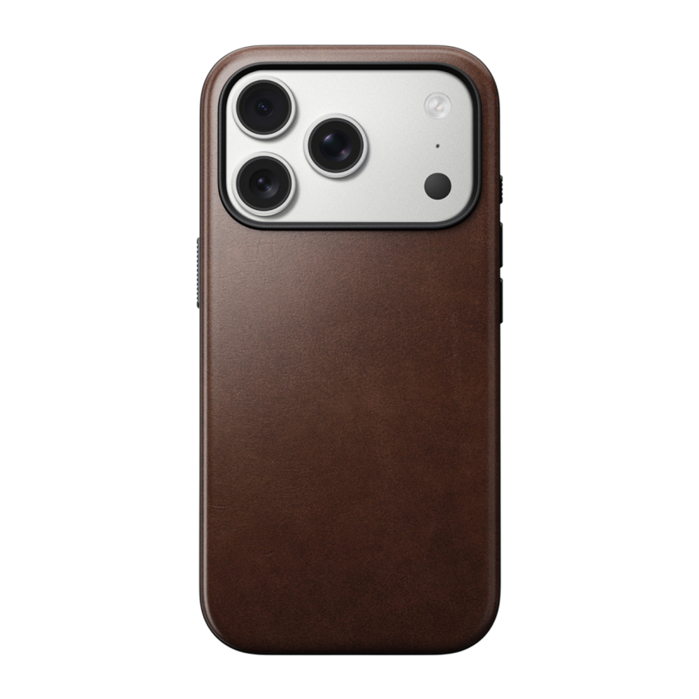 Кожаный чехол MagSafe Nomad Horween Modern Leather Case для iPhone 17 Pro Гибридный укреплённый чехол из натуральной кожи Horween с сенсорной накладкой для Контроллера камеры