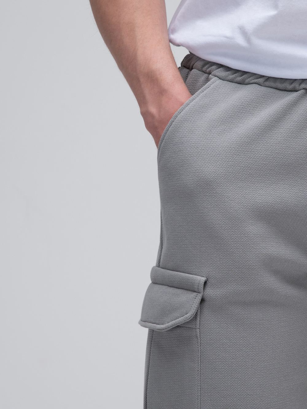 Джоггеры карго теплые.Грей