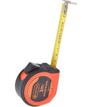 Рулетка метрическая обрезиненная 3 м с лентой 16 мм Tactix 235341