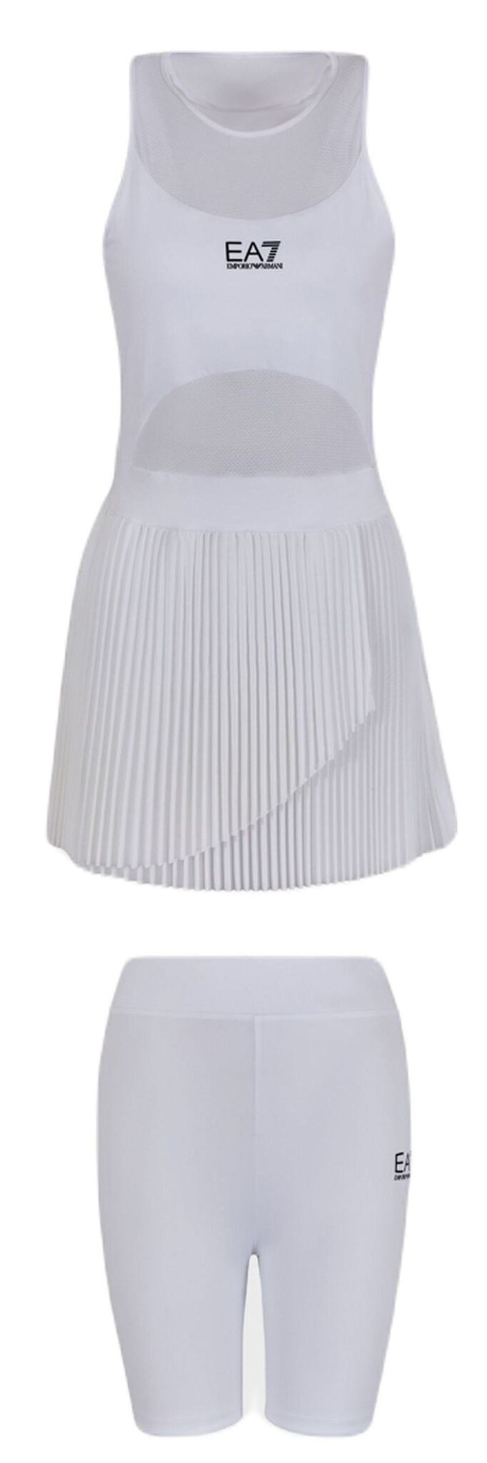 Теннисное платье EA7 Woman Jersey Dress - White