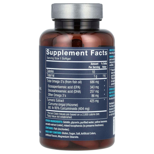 Vthrive, Омега-3 с куркумой, 60 мягких таблеток