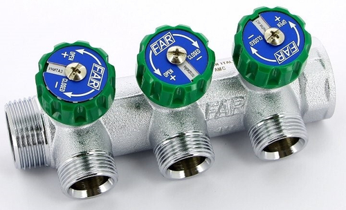 Коллектор Ф/Р  1" х 3/4 - 3 вых.  (КОНУС)  (25/1шт)