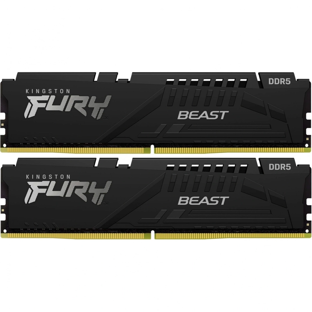 Память оперативная Kingston DDR5 2x32GB 5200MHz Fury Beast Black Expo RTL Gaming (KF552C40BB2K2-64)