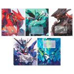 Тетрадь школьная А5 12л линия, ассорти "Роботы" (BG) (комплект 3 шт)