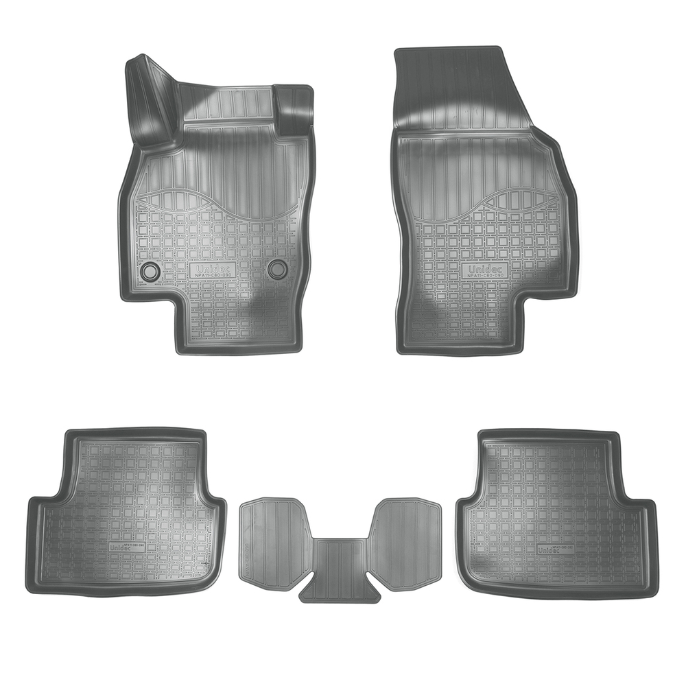 Ковры в салон Norplast/Unidec для Seat Arona (2017-) Полиуретан, Серый, арт.NPA11-C80-090-1-G