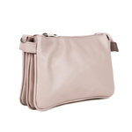 Стильная женская маленькая бледно-розовая (телесная)сумочка из искусственной кожи 26х20х5 см COSCET М-СД-102