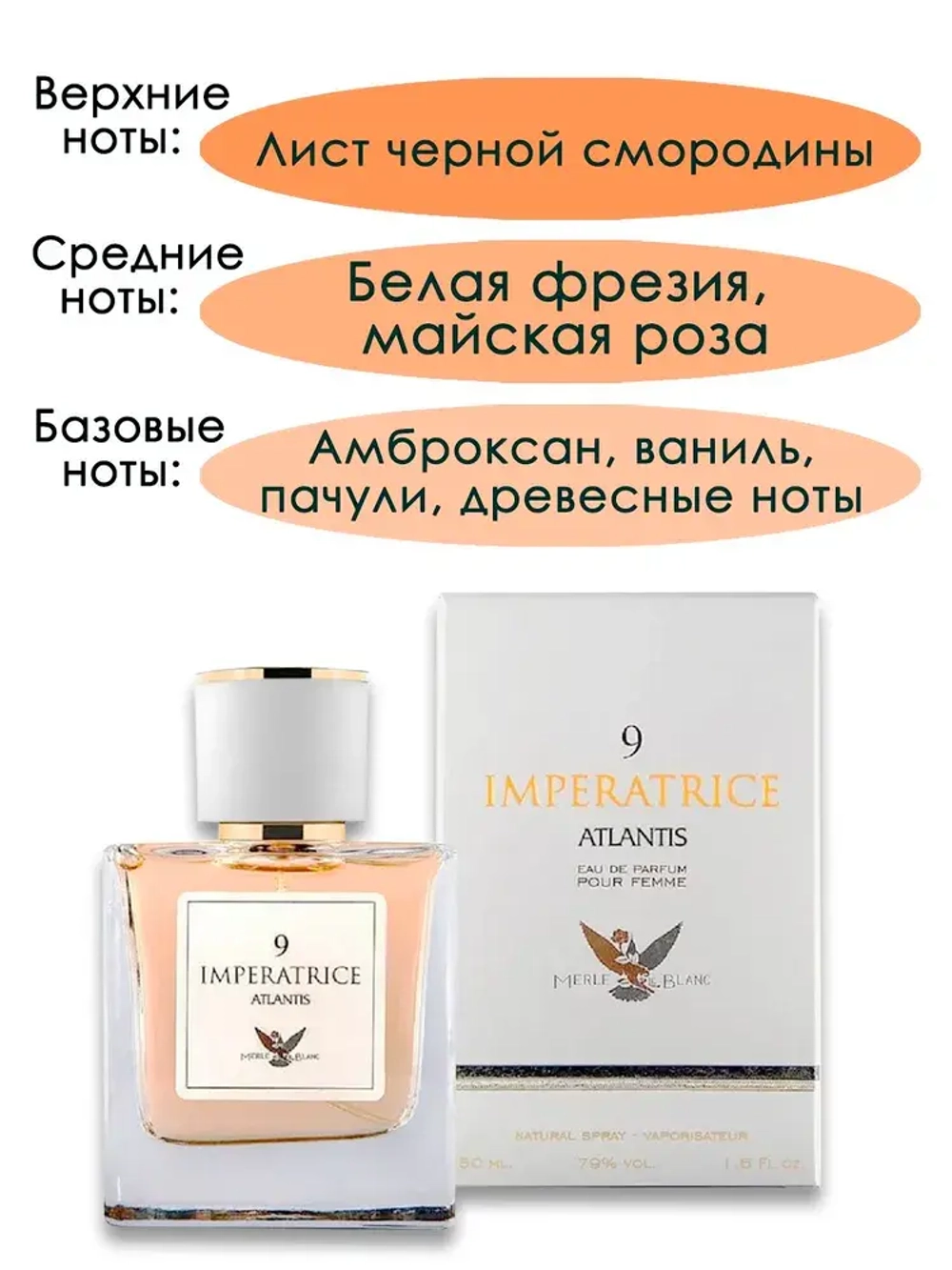 Парфюмерная Вода для женщин "IMPERATRICE ATLANTIS №09" 50мл Россия