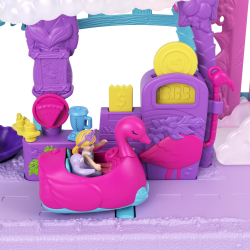 Polly Pocket - Фламинго Мойка Набор с 2 куклами, 2 животными и транспортным средством HHJ05