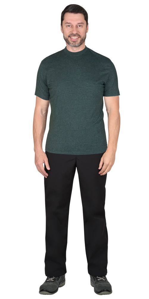 Футболка меланж тёмно-зеленый 160 г/м2