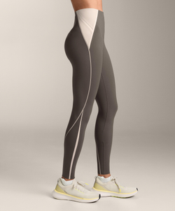 OYSHO Легинсы Compressive светоотражающие с высокой посадкой и длиной до щиколотки, угольный