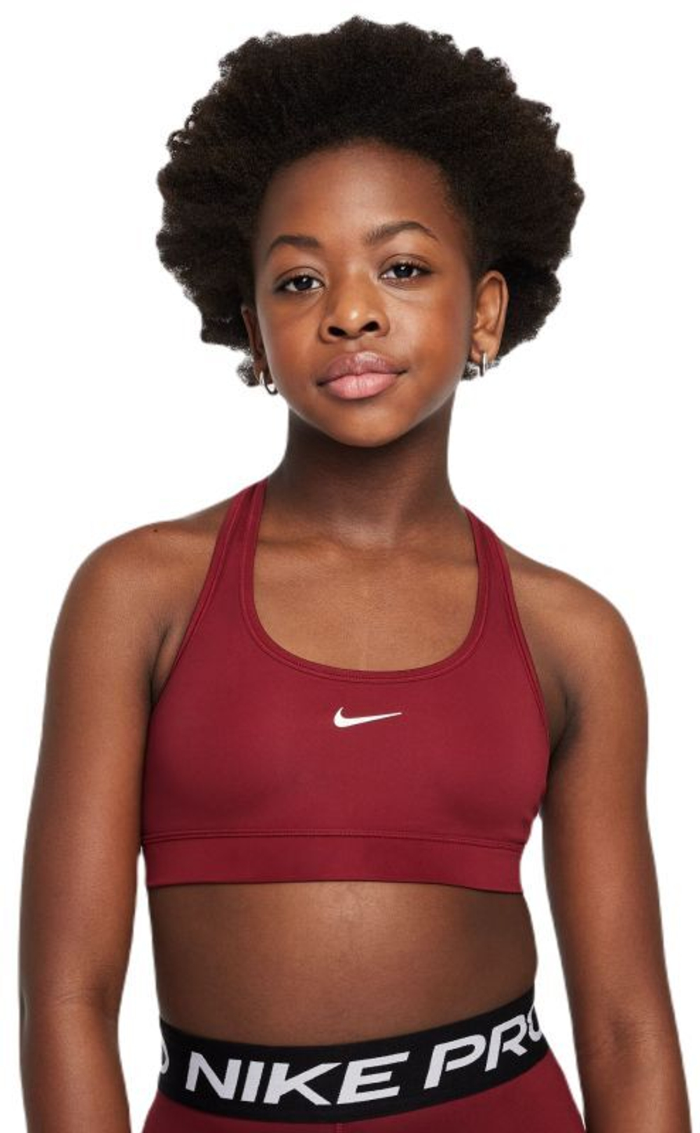 Топ для девочки теннисный Nike Girls Swoosh Sports - красный