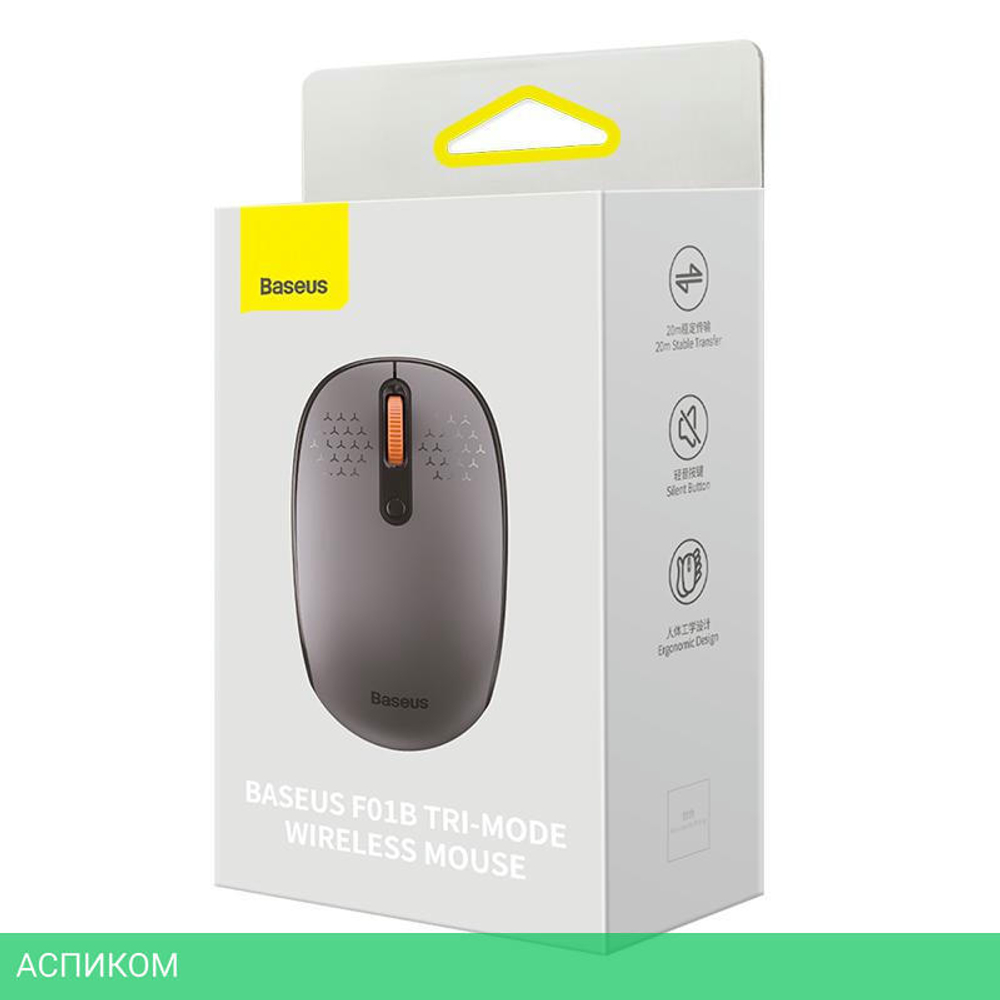 Мышь Baseus F01B Tri-Mode Frosted Gray (B01055503833-00)