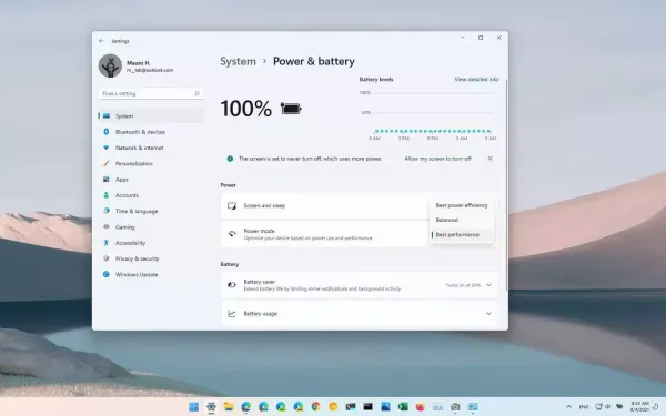 Windows 11 получит мониторинг энергопотребления как на iOS и Android