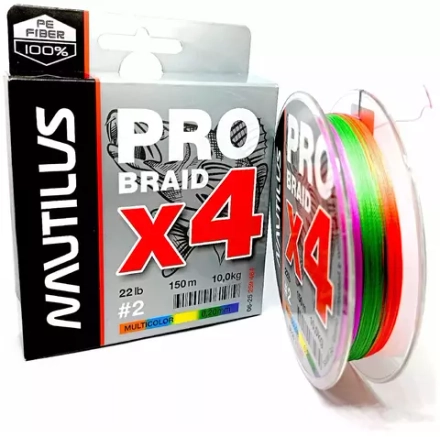 Шнур Nautilus Pro Braid X4 Multicolor d-0.14 6.8кг 15lb 150м