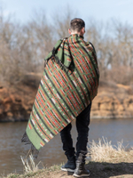 Шарф теплый с индейским орнаментом