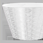 Кашпо для цветов пластиковое 5л d-23 см «Грани» Белый (фольга)