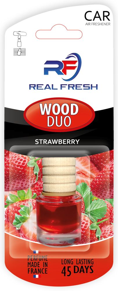 ОСВЕЖИТЕЛЬ ВОЗДУХА REAL FRESH WOOD-DUO STRAWBERRY