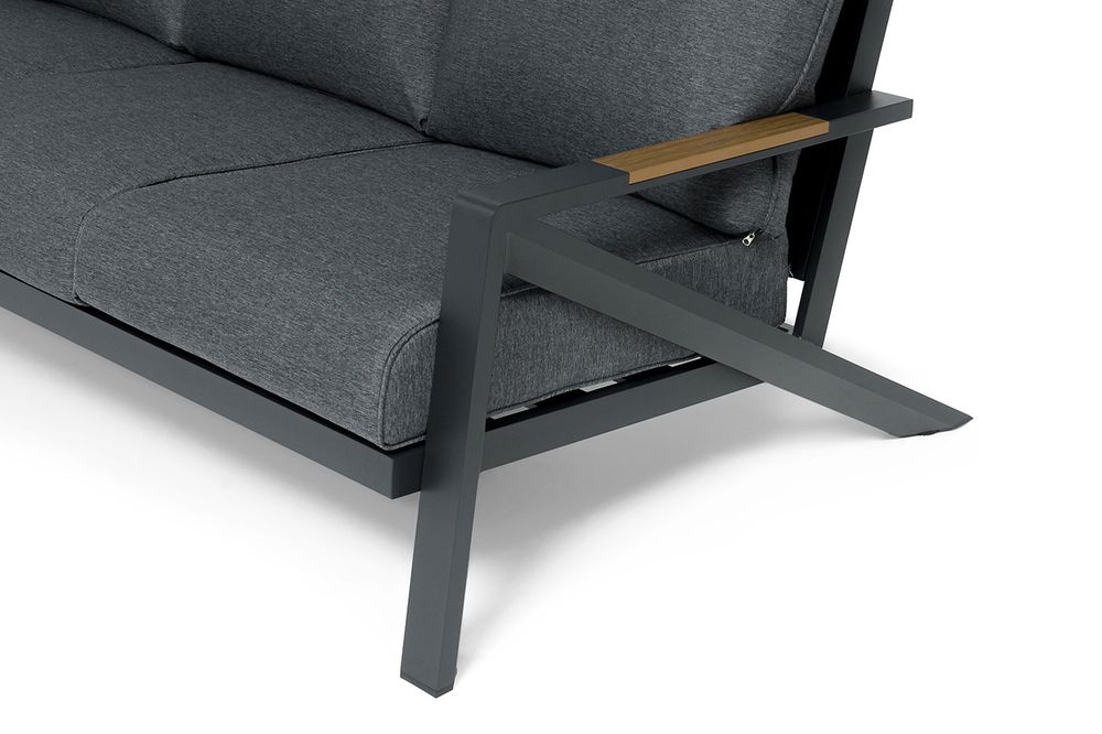 "Лотос" лаунж-зона 5-местная из алюминия, цвет темно-серый