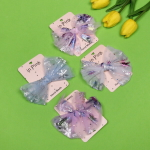 Резинка для волос 1шт «Pomp - Айви», микс 4 цвета( белый, пудровый, светло-голуб., светло-фиолет.), 12*9 см