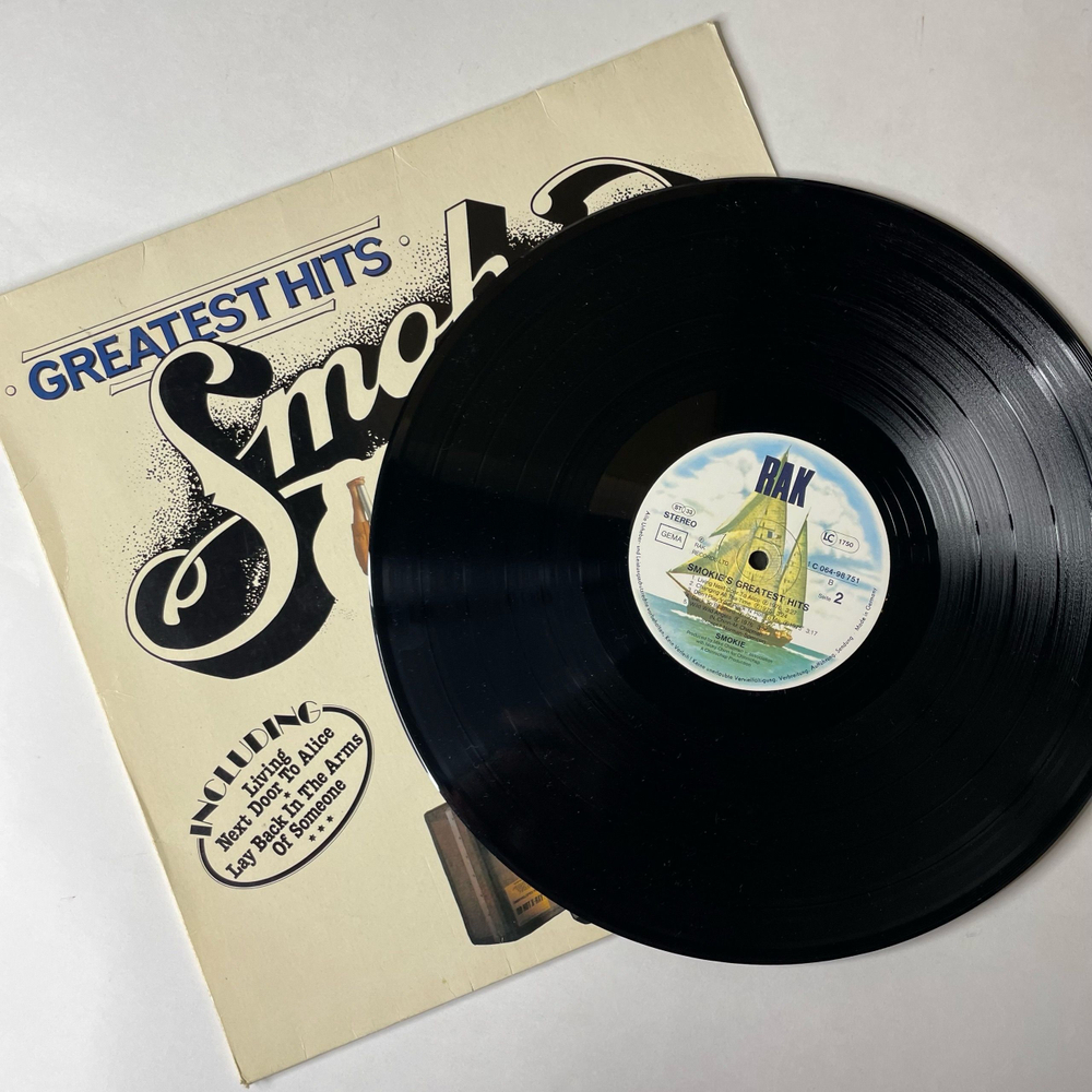 Винтажная виниловая пластинка LP Смоуки Smokie Greatest Hits (Германия 1977) I'll Meet You At Midnight