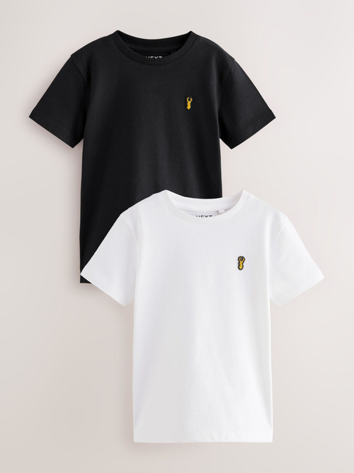 Футболка для мальчика Next AC1-152, 2 шт., Черный, Белый