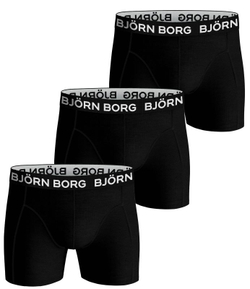 Bokserki спортивные Björn Borg Shorts Solid 3P B - черный