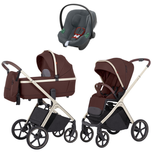 Коляска Carrello Vector CRL-6550 и автокресло Cybex Aton B2 Steel Grey 3 в 1 Sienna Beige