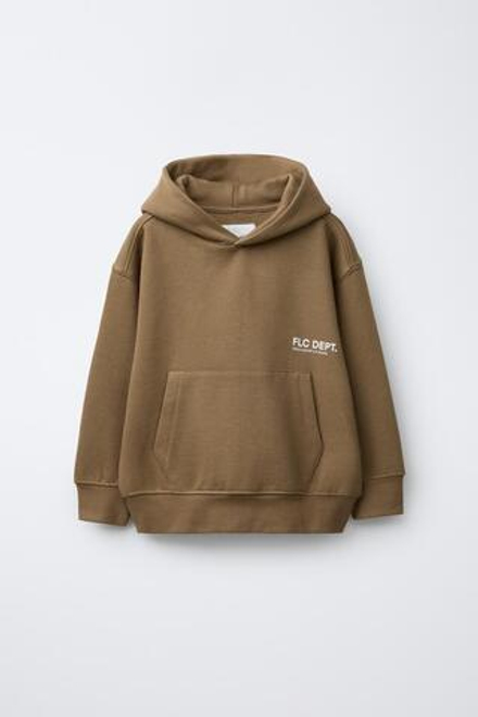 ZARA ХУДИ С НАДПИСЬЮ, ОХРА