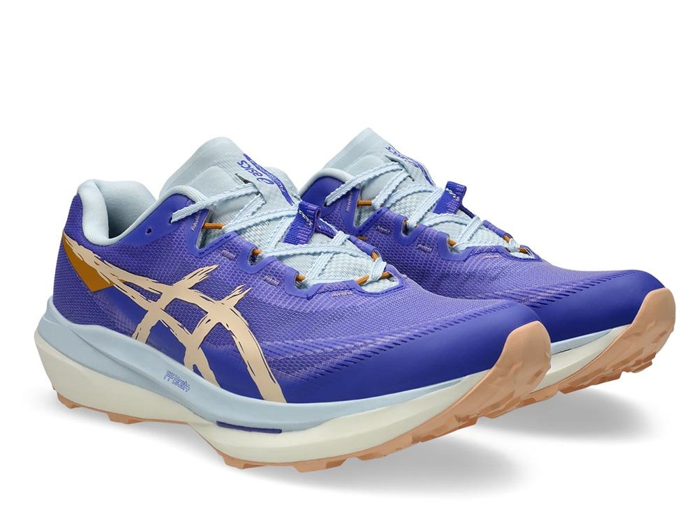 Кроссовки для бега мужские Asics FujiSpeed 4 сине-кремовые