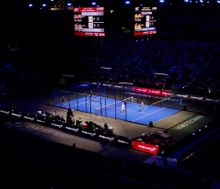 Центральный корт с Итогового турнира Premier Padel Tour Finals Barcelona 2024