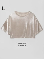 Футболка детская праздничная укороченная