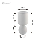 Настольная лампа BETA 1xE14 R-100x120x275-WHITE/WHITE-220-IP20