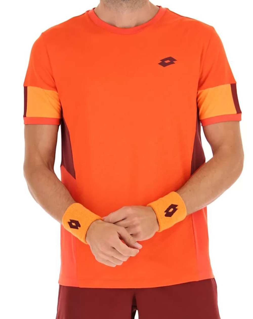 Мужская теннисная футболка Lotto Tech и D1 Tee - красный