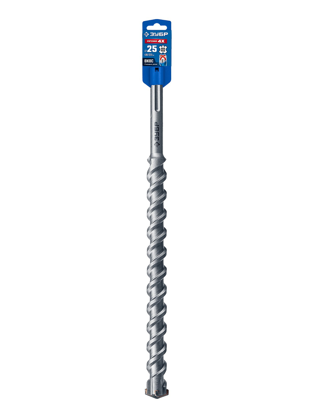 ЗУБР ПРОФИ-4Х 25x410/520 мм, SDS-max бур, ПРОФЕССИОНАЛ (29350-410-25)