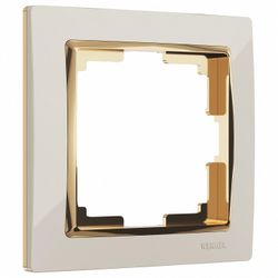 Рамка на 1 пост Werkel Snabb (слоновая кость/золото) W0011932