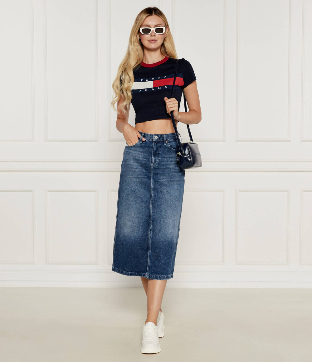 Джинсовая юбка CLAIRE Tommy Jeans - голубой(DW0DW19646)