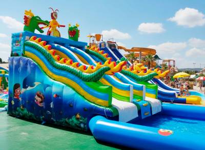 Водная горка с бассейном «Спуск дракона» 15*6*8 м